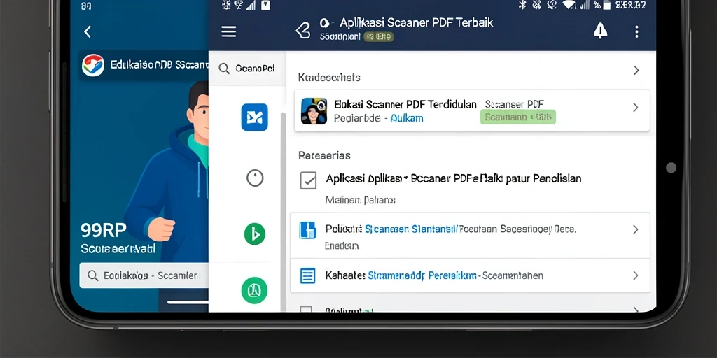 Antarmuka aplikasi 99RP yang sederhana dan efektif untuk Scanner PDF.