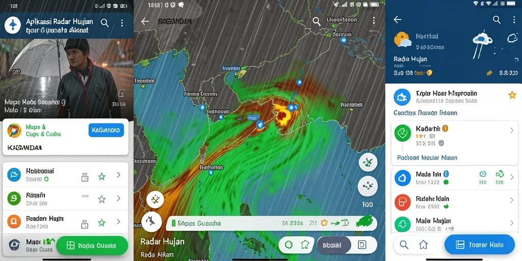 Antarmuka KAGANDAN menampilkan fungsi Radar Hujan yang informatif.