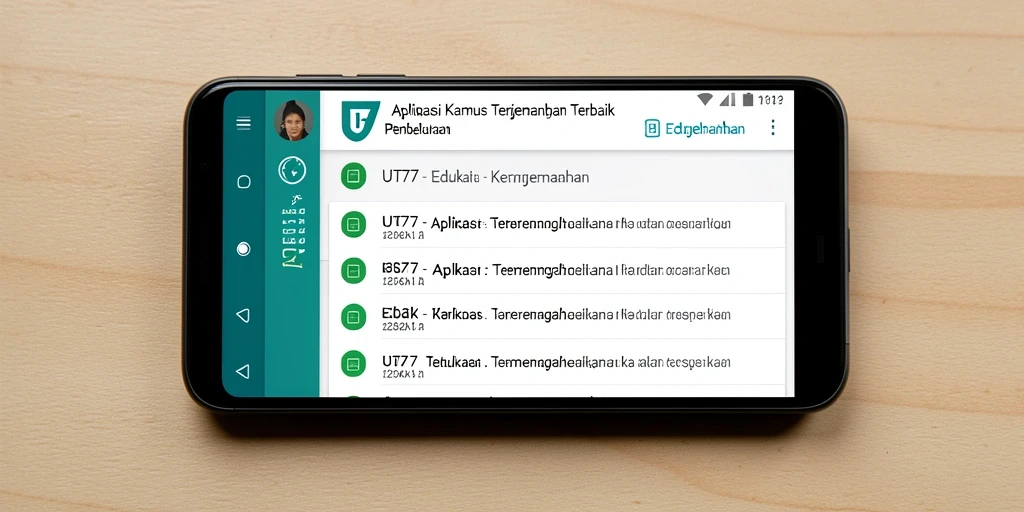Tampilan antarmuka UT77 yang sederhana dan fungsional.