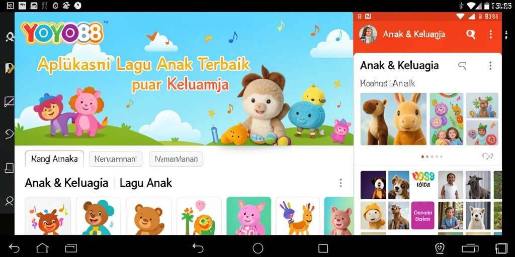 Tampilan antarmuka YOYO88 yang menarik untuk anak-anak.