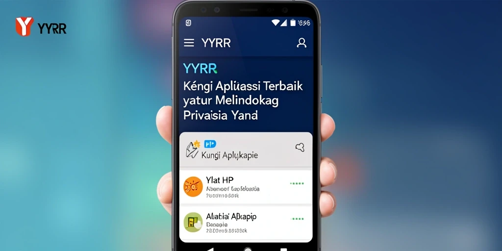 Antarmuka utama YYRR dengan fungsi penguncian aplikasi yang aman.