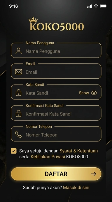 Cara Mudah Buat Akun Koko5000 untuk Android